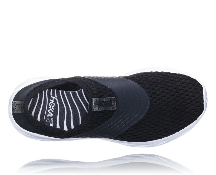 Sandalias Hoka One One Mujer - Ora Recovery - Negras/Blancas - WQA324596